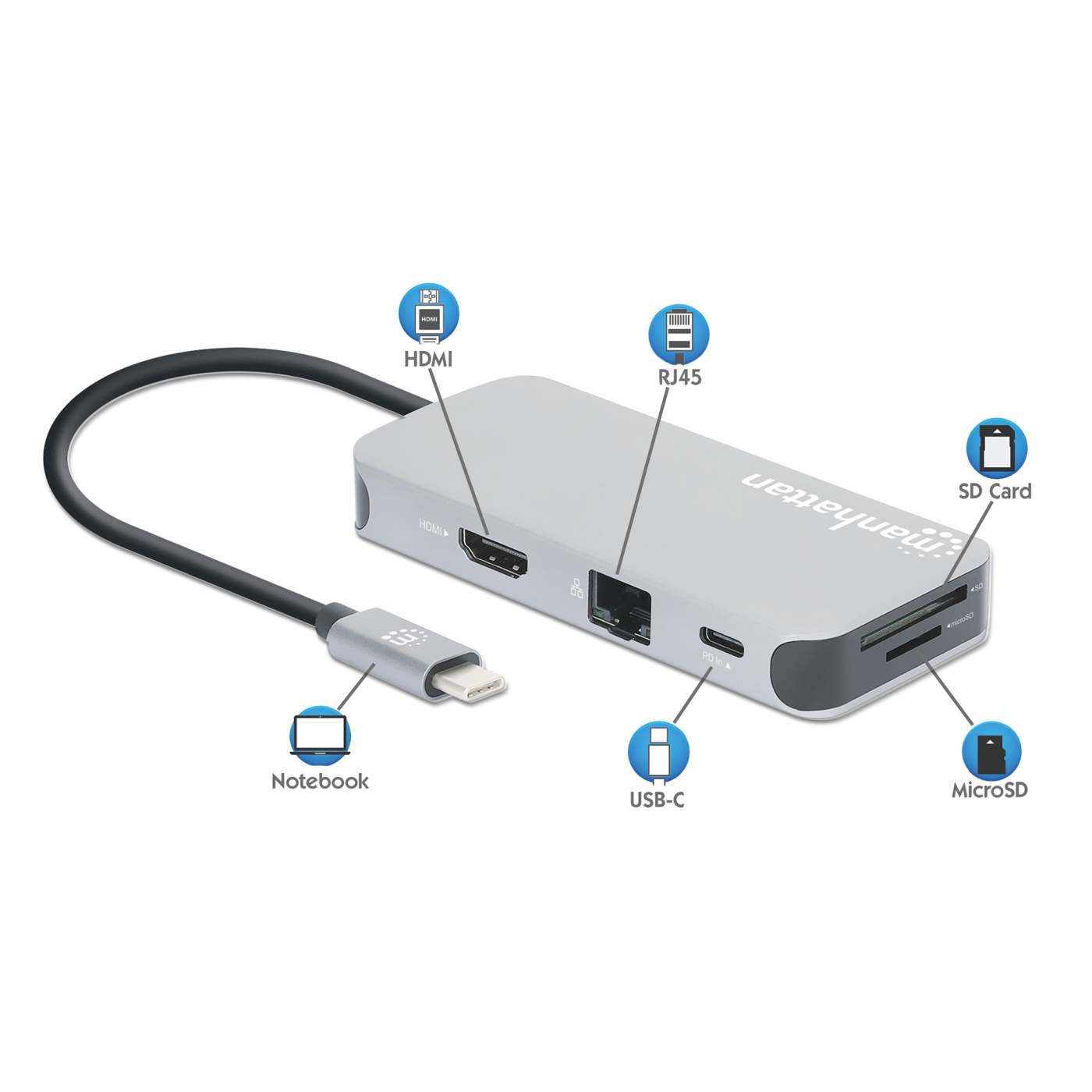 USB-C 8-in-1 Docking Station w/ Power Delivery (130615)