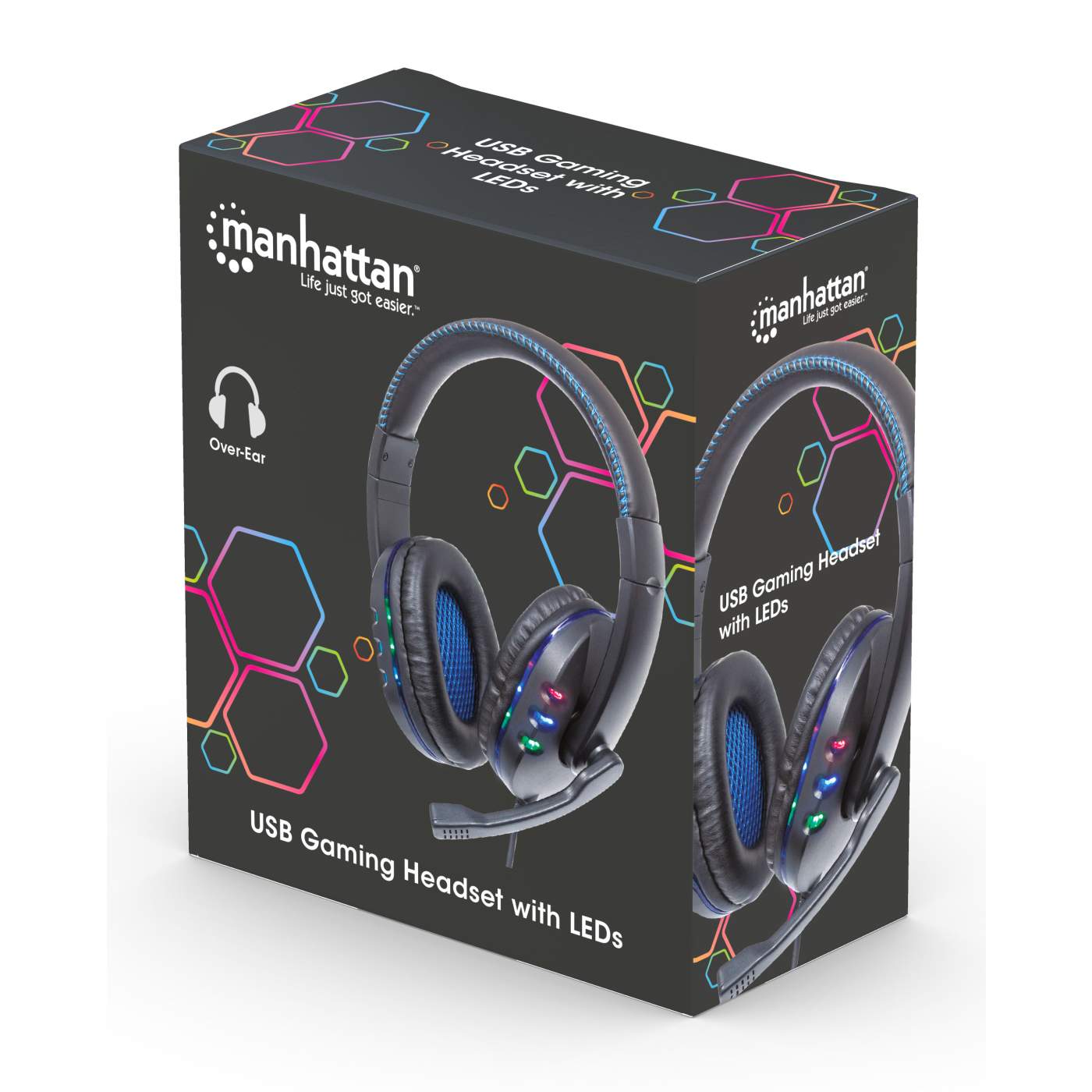 Manhattan USB Gaming Headset with LEDs (176088)