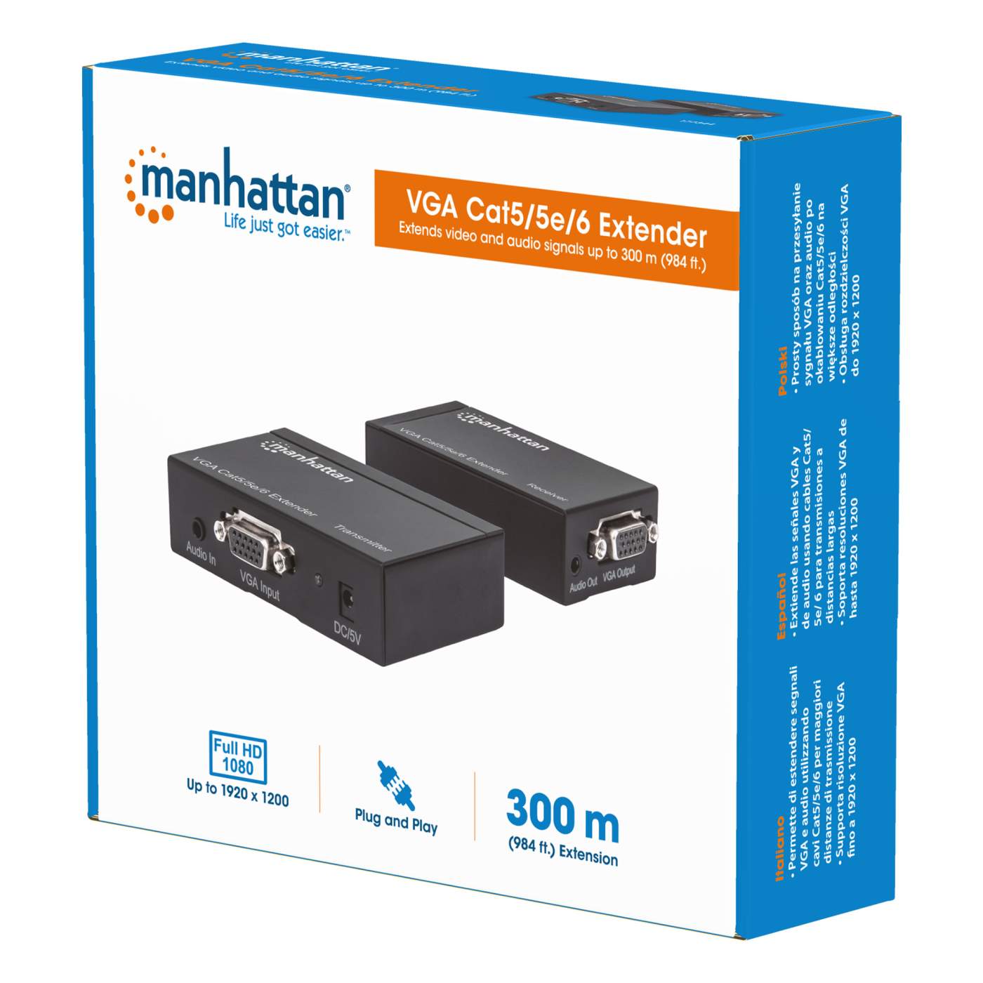 VGA Cat5/5e/6 Extender Packaging Image 2