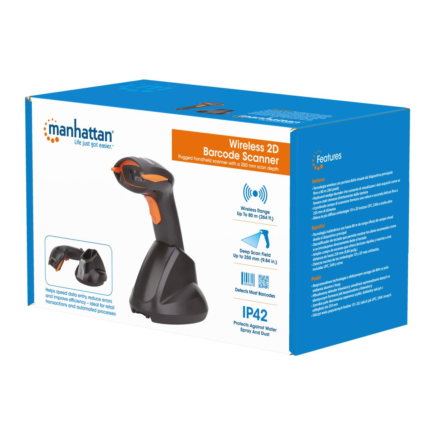Wireless 2D CCD Barcode Scanner Packaging Image 2