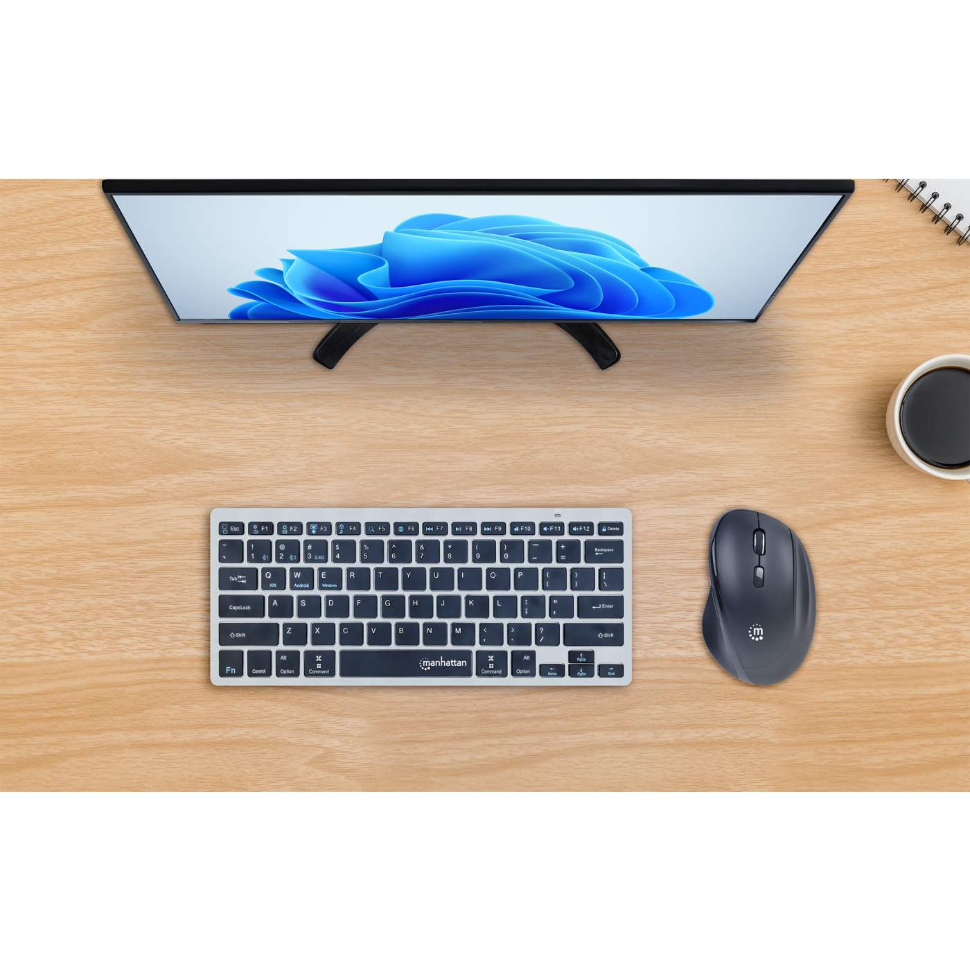 Wireless Ergonomic Mouse with 2-in-1 USB Receiver Image 9